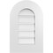 Ekena Millwork Round Top Surface Mount PVC Gable Vent: Functional, w/ 3-1/2"W x 1"P Standard Frame, 14"W x 22"H GVPRT14X2201SF - alternate 1